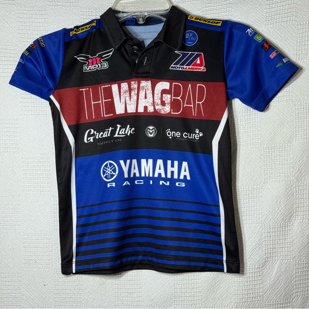 Yamaha racing team blue polo shirt Size Youth Small‎